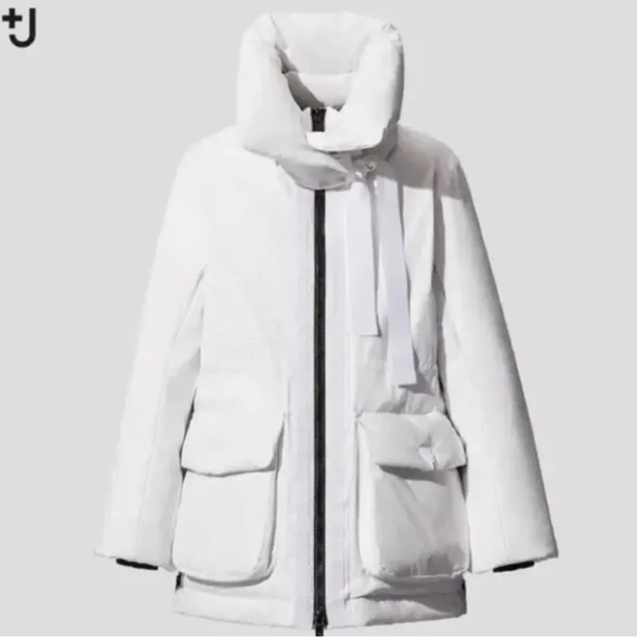 Rare UNIQLO +J Jil Sander Hybrid Down Short Coat OFF WHITE (US S)NEW -ON HOLD - Picture 3 of 9